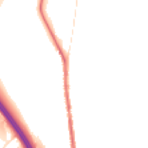 Night-time road noise heatmap for S70 5DA