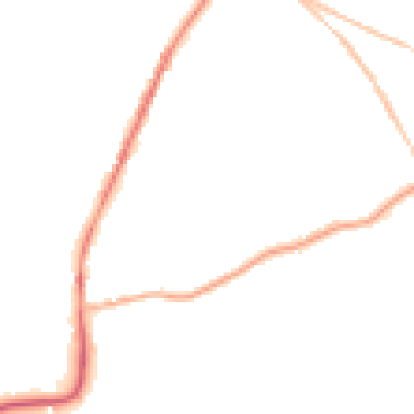 Night-time road noise heatmap for S70 5DU