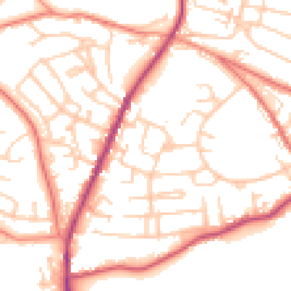 Daytime road noise heatmap for S70 5ET
