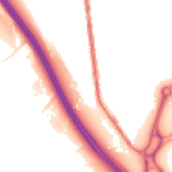 Night-time road noise heatmap for S70 5FB