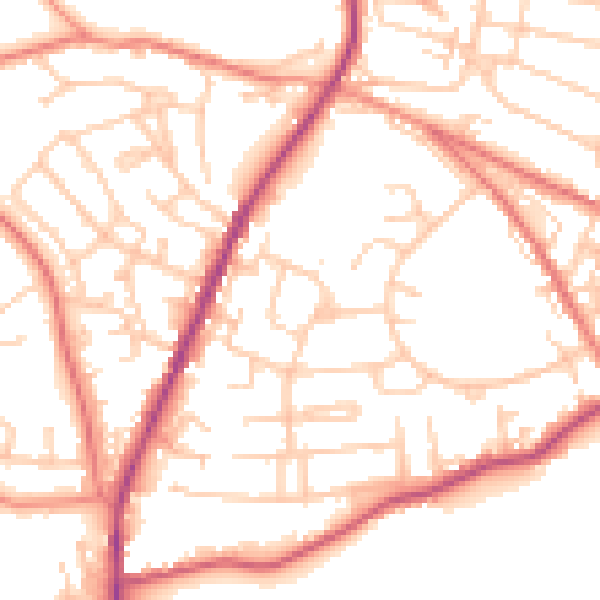 Daytime road noise heatmap for S70 5FF