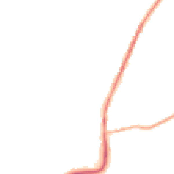 Night-time road noise heatmap for S70 5JR