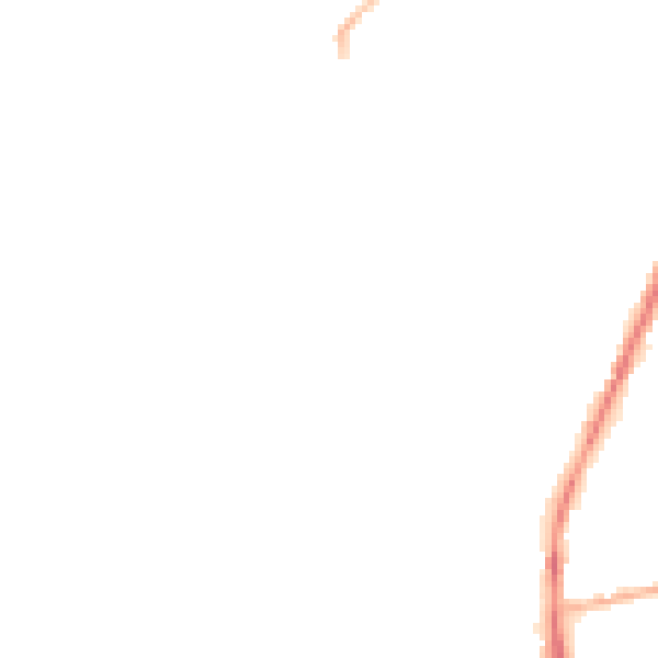 Night-time road noise heatmap for S70 5JX