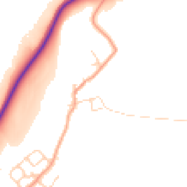 Daytime road noise heatmap for S70 5LQ