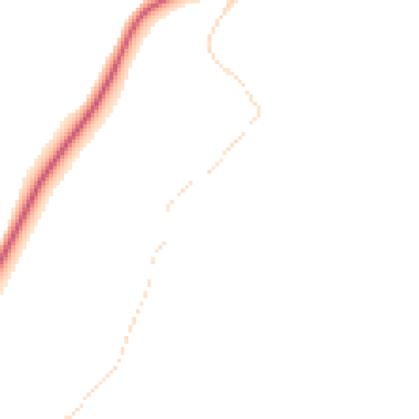 Night-time road noise heatmap for S70 5LQ