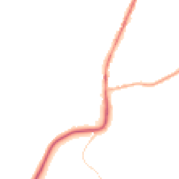 Night-time road noise heatmap for S70 5NL