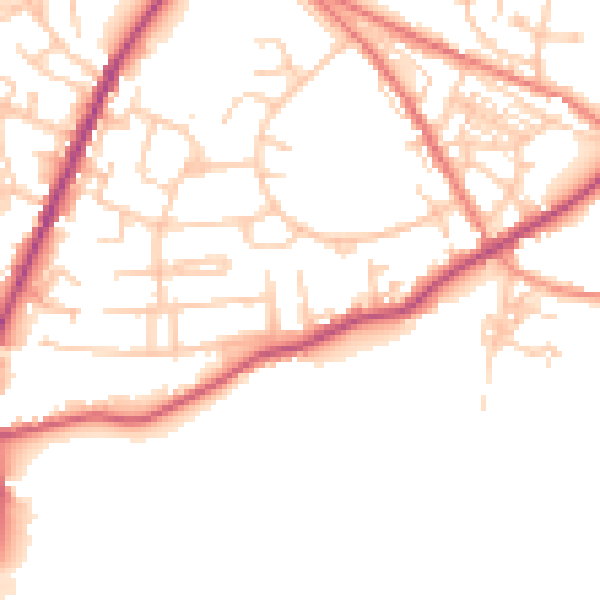 Daytime road noise heatmap for S70 5PA