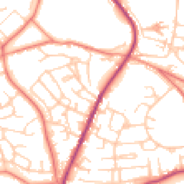 Daytime road noise heatmap for S70 5PR