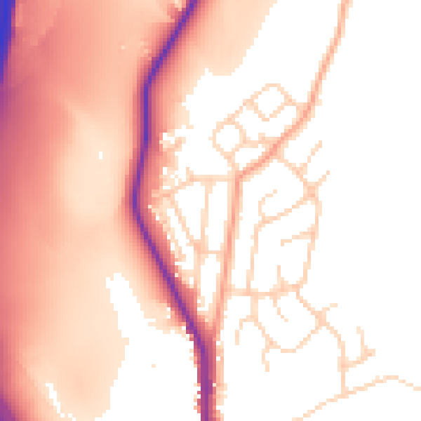Daytime road noise heatmap for S70 5QZ