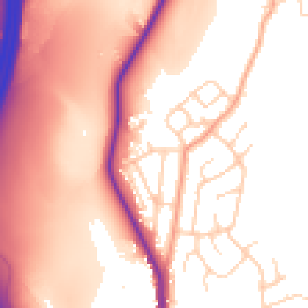 Daytime road noise heatmap for S70 5RA