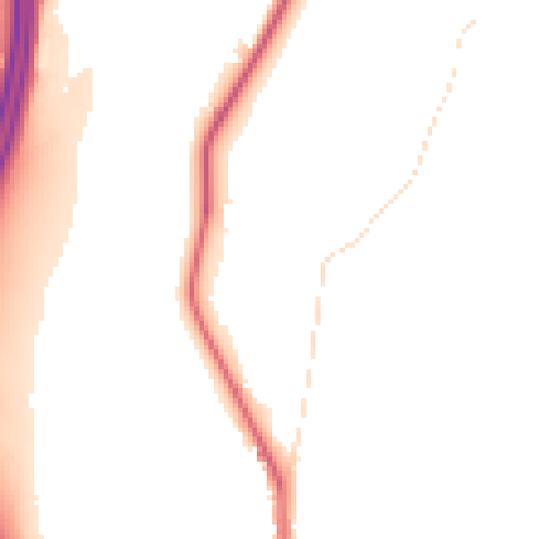 Night-time road noise heatmap for S70 5RA