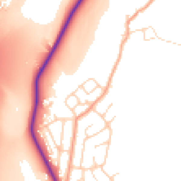Daytime road noise heatmap for S70 5RN