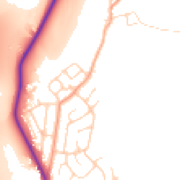 Daytime road noise heatmap for S70 5RR