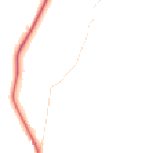 Night-time road noise heatmap for S70 5RR