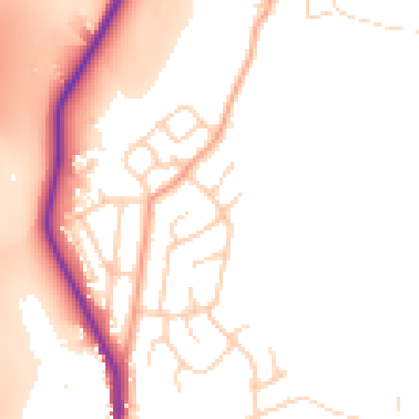 Daytime road noise heatmap for S70 5RW