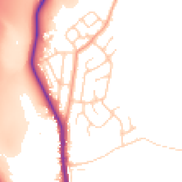 Daytime road noise heatmap for S70 5SA