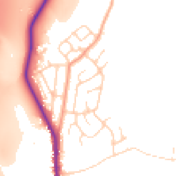 Daytime road noise heatmap for S70 5SE
