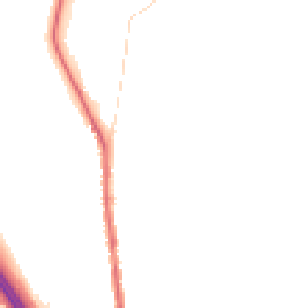 Night-time road noise heatmap for S70 5SJ