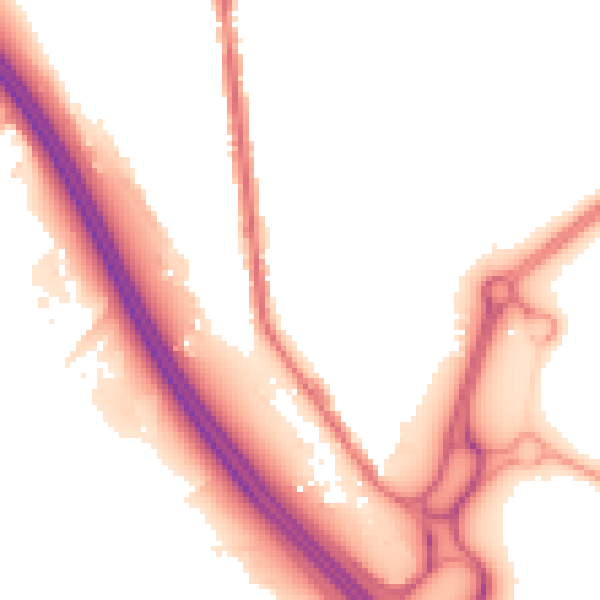 Night-time road noise heatmap for S70 5TL