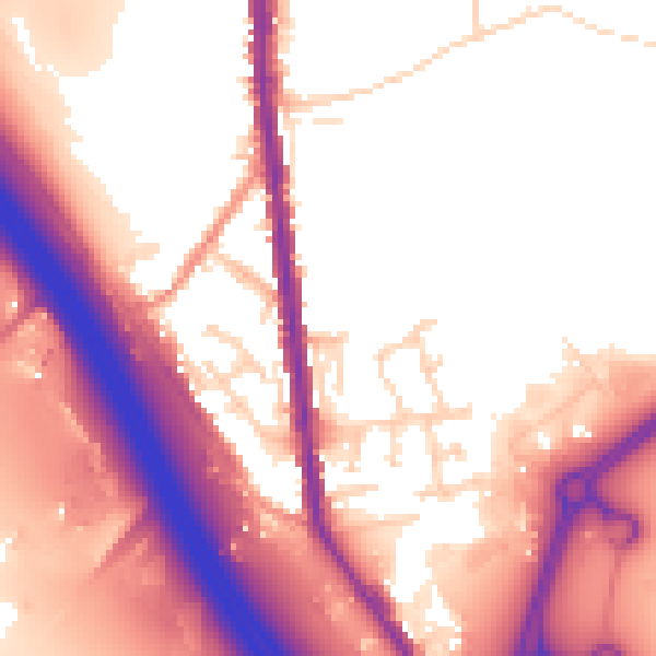 Daytime road noise heatmap for S70 5TQ