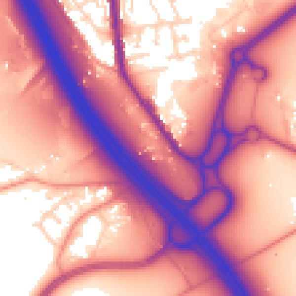 Daytime road noise heatmap for S70 5TZ