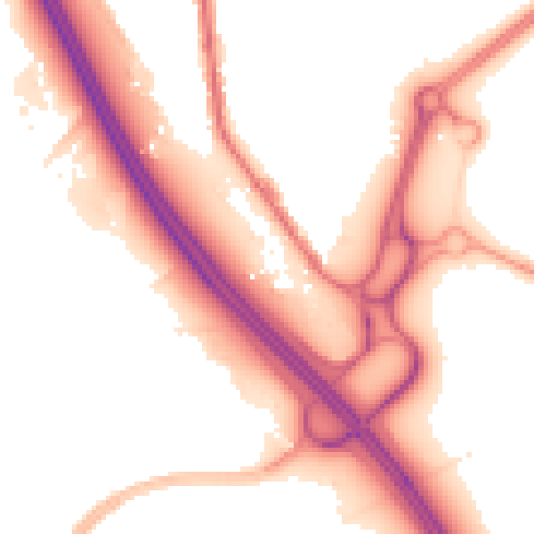 Night-time road noise heatmap for S70 5TZ