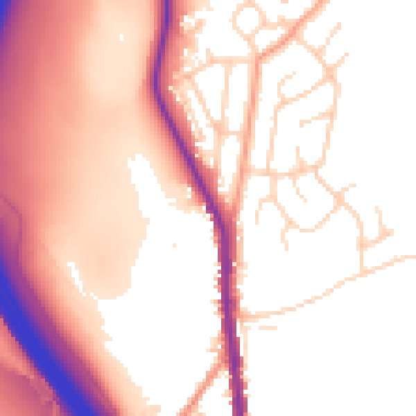 Daytime road noise heatmap for S70 5UZ