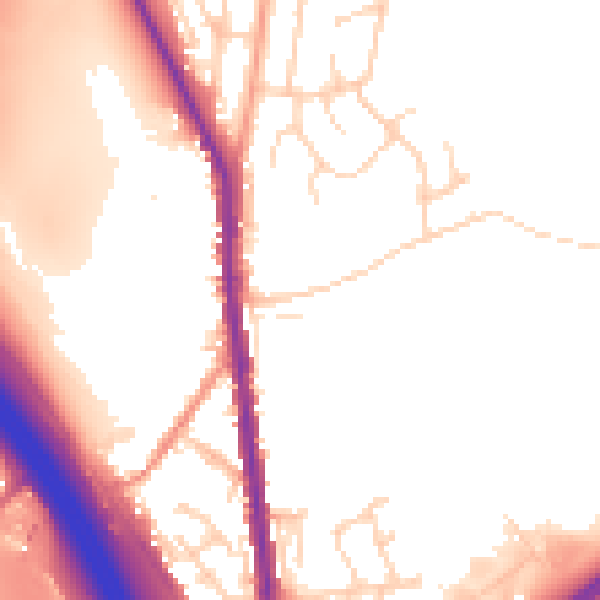Daytime road noise heatmap for S70 5XA