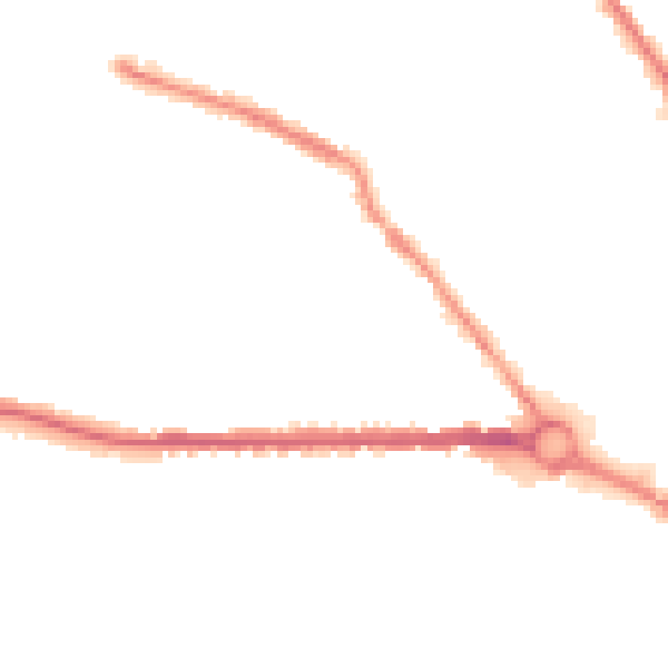 Night-time road noise heatmap for S70 6BW