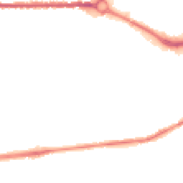 Night-time road noise heatmap for S70 6DG