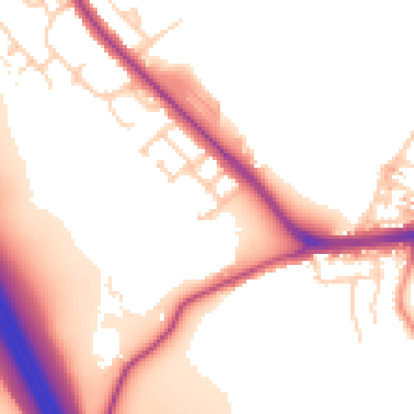 Daytime road noise heatmap for S70 6EA