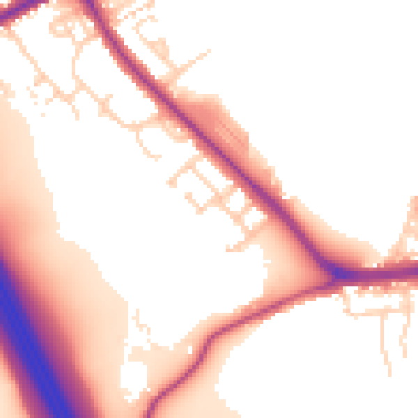 Daytime road noise heatmap for S70 6FG
