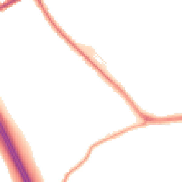 Night-time road noise heatmap for S70 6FG