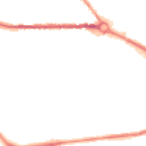 Night-time road noise heatmap for S70 6JQ