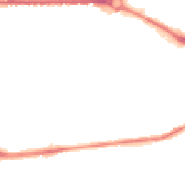 Night-time road noise heatmap for S70 6JW