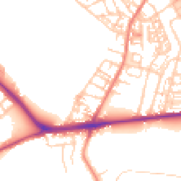 Daytime road noise heatmap for S70 6LR