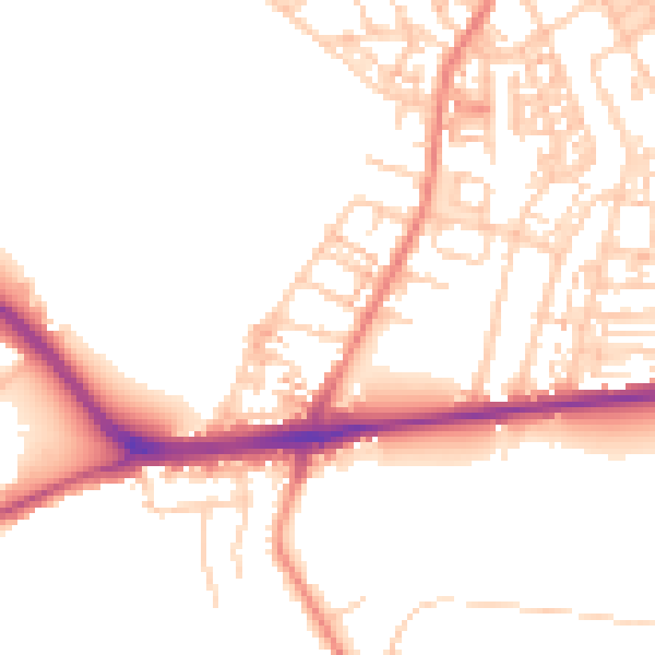 Daytime road noise heatmap for S70 6LT