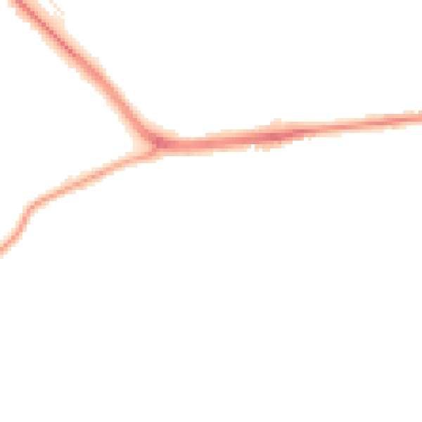 Night-time road noise heatmap for S70 6RN