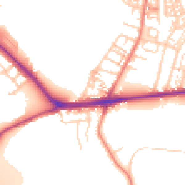 Daytime road noise heatmap for S70 6RP
