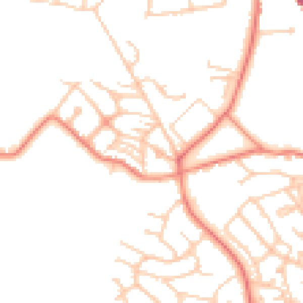 Daytime road noise heatmap for S70 6SE