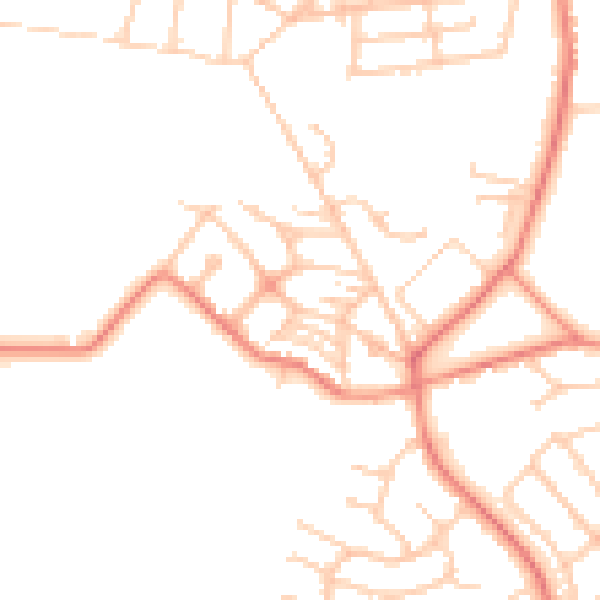 Daytime road noise heatmap for S70 6SJ