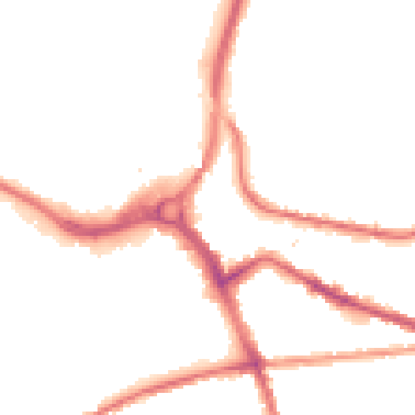 Night-time road noise heatmap for S71 1AA
