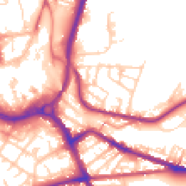 Daytime road noise heatmap for S71 1AF