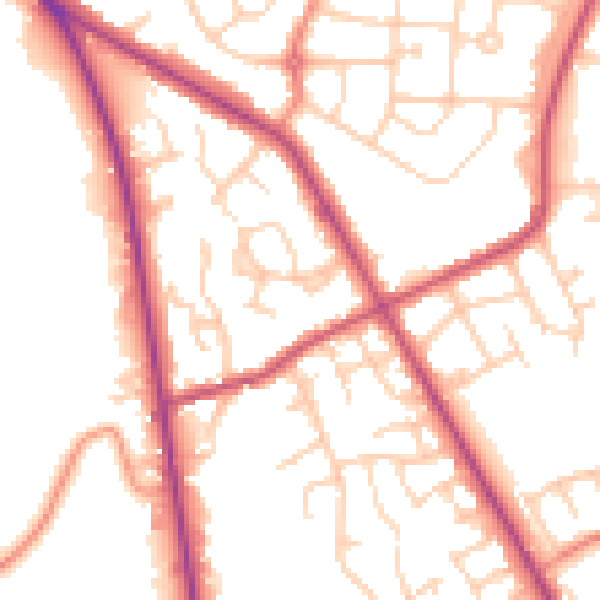 Daytime road noise heatmap for S71 1AG