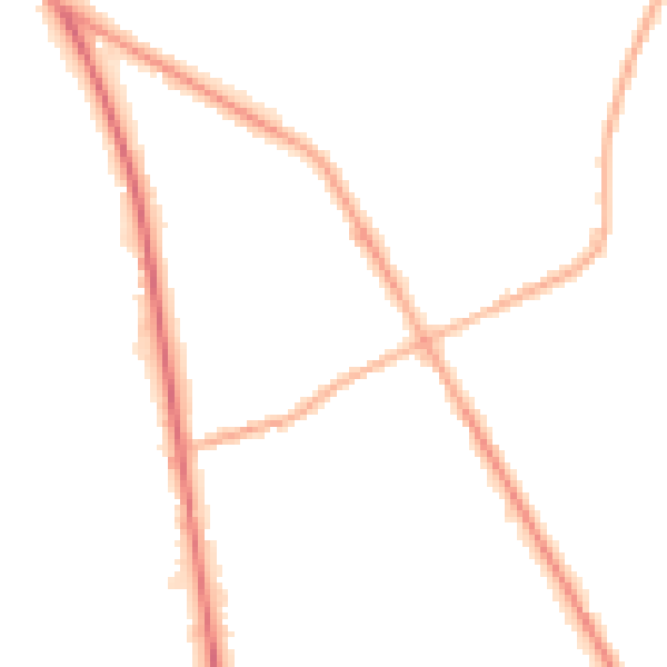 Night-time road noise heatmap for S71 1AG
