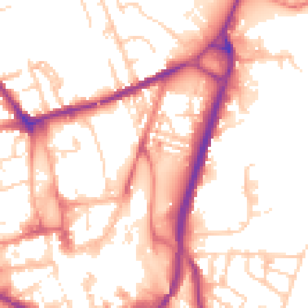 Daytime road noise heatmap for S71 1AH