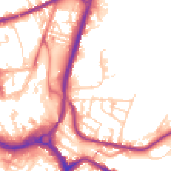 Daytime road noise heatmap for S71 1AR