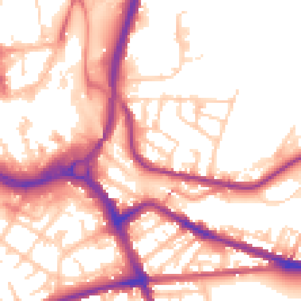 Daytime road noise heatmap for S71 1AW