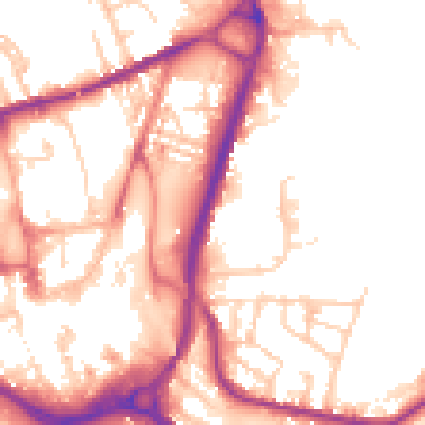 Daytime road noise heatmap for S71 1BB