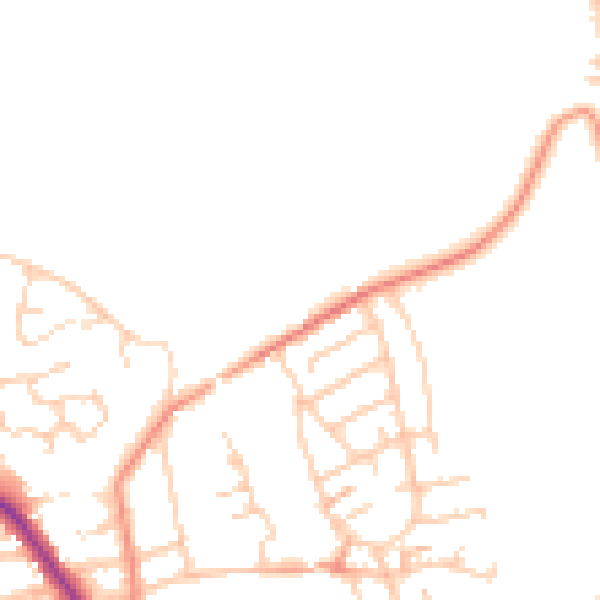 Daytime road noise heatmap for S71 1BF
